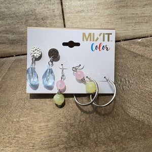 FINAL SALE Mix It Color  Pastel Multi Earrings Set